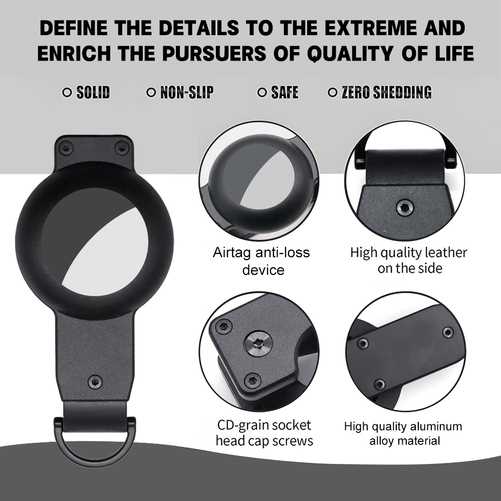 Key Organizer, Compact Keyholder, Anti-Lost Metal Keychain with Airtag Case, Compatible with Apple AirTag Finder Tracker, Alumin