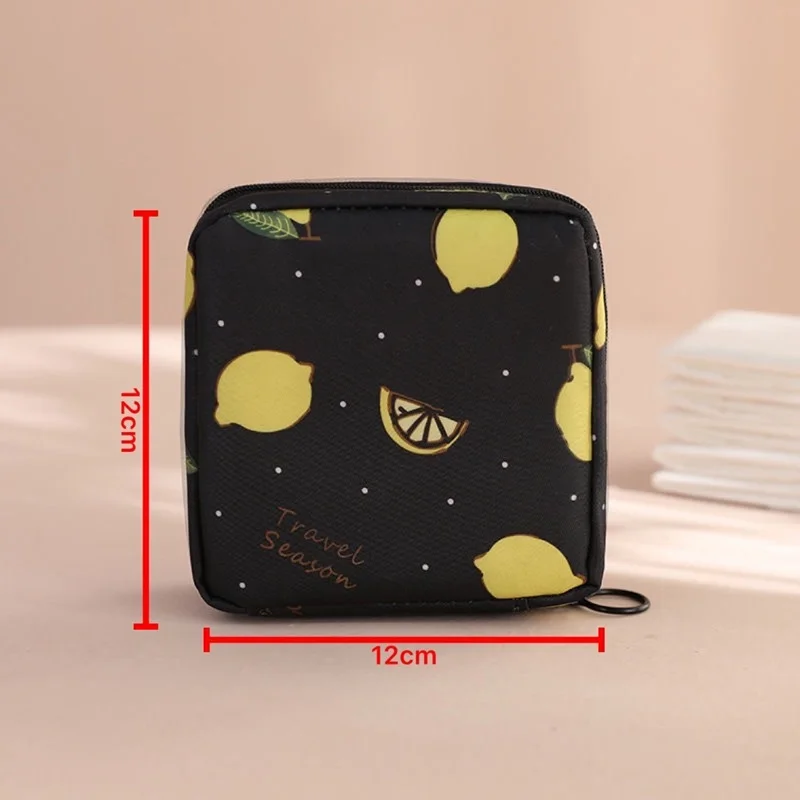 Bolsa de almacenamiento de tampones para mujeres y niñas, bolsa organizadora de cosméticos, estuche de almohadilla sanitaria, servilletas, bolsas de cosméticos, soporte de tampones: YELLOW
