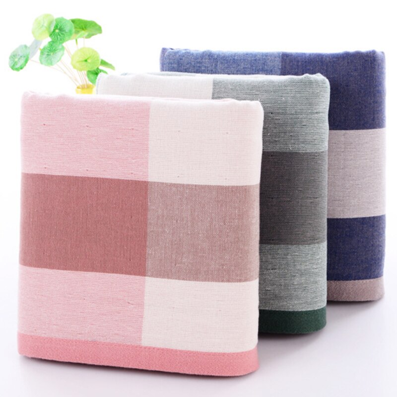 Toalla de gasa de algodón para adultos y niños, paño de muselina japonesa, suave y agradable para la piel, para la mano y la ducha: 3 colors / 35x70cm 3pcs