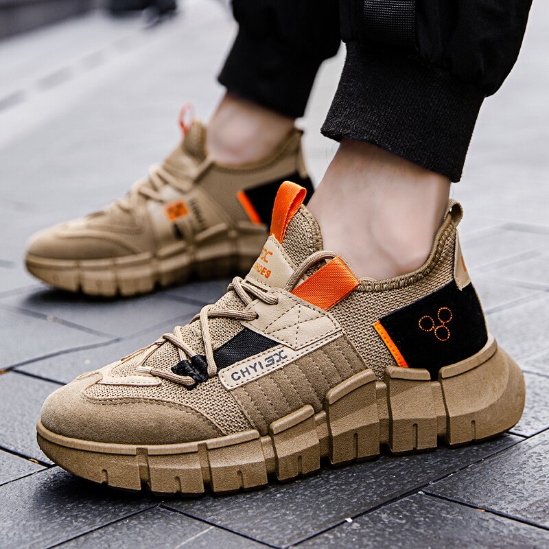 Basket Homme nouveaux hommes Tennis chaussures respirant épais baskets Fitness Sport mâle Air maille chaussures Tenis Masculino