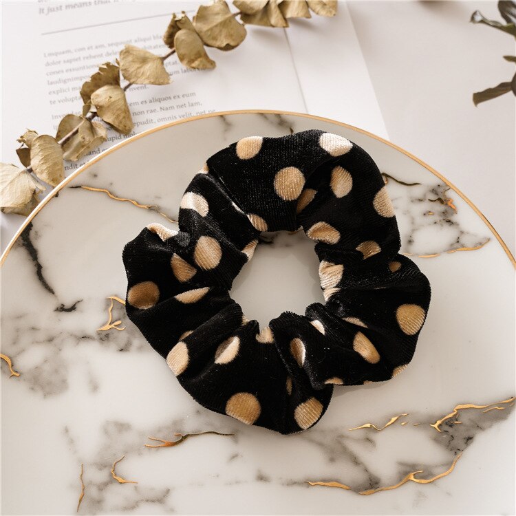 Scrunchie de punto de leopardo para niña y mujer, bandas de goma elásticas para el cabello, lazos para el cabello crujientes, coletero, accesorios para el cabello: B
