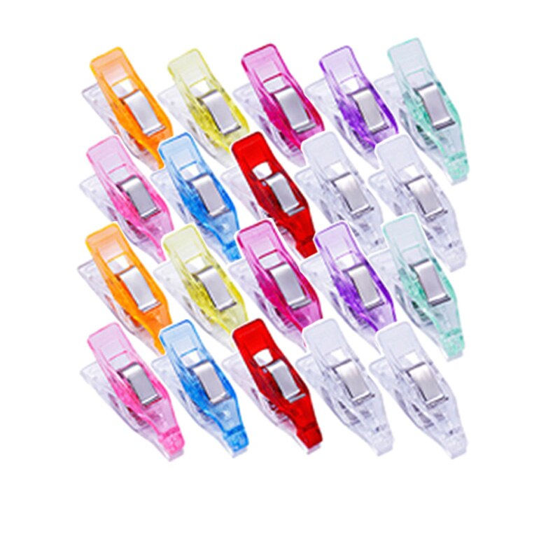 50 pcs Plastic Patchwork Sewing Clips Fabric Quilting Binding Clips Holder Sewing Accessory Garment Clip