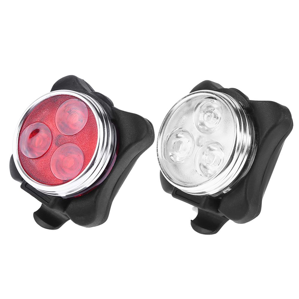 Lámpara de luz trasera de bicicleta recargable por USB, 3W, Raypal, resistente al agua, brillante, de seguridad, para ciclismo: 2pcs