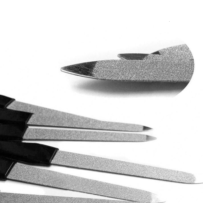 Metal Double Sided Nail File Tools Plastic Handle Lightweight Nail Files DIY For UV Gel Polish Profession Manicure Tool