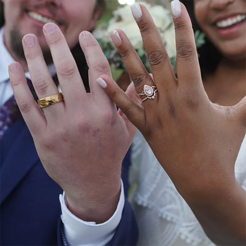 Anillo de banda de acero damasco para hombre, joyería de compromiso para novio, padrino de honor, anillos a juego para parejas, anillo de boda para hombre
