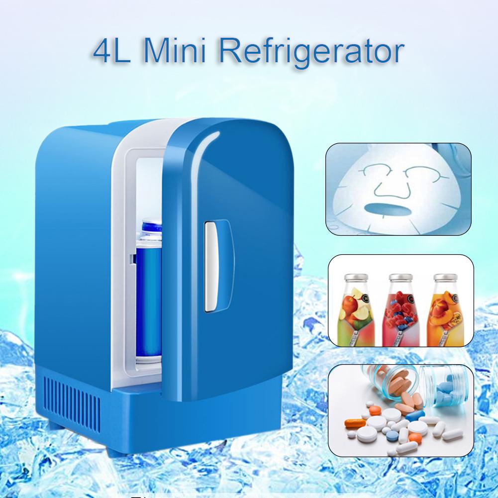 Mini refrigerador de refrigeración portátil de 4L, 12V, refrigerador de viaje, calentador para coche, hogar, oficina, pícnic al aire libre