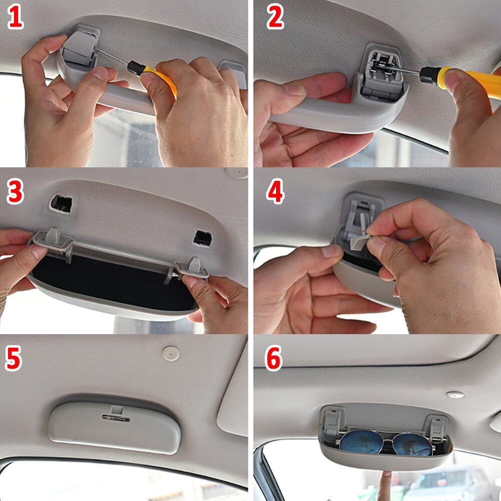 Auto Organiseren Accessoires Zonnebril Case Voor Volkswagen Vw T-Cross Tcross - Auto Lenzenvloeistof Houder Bril Opslag clip