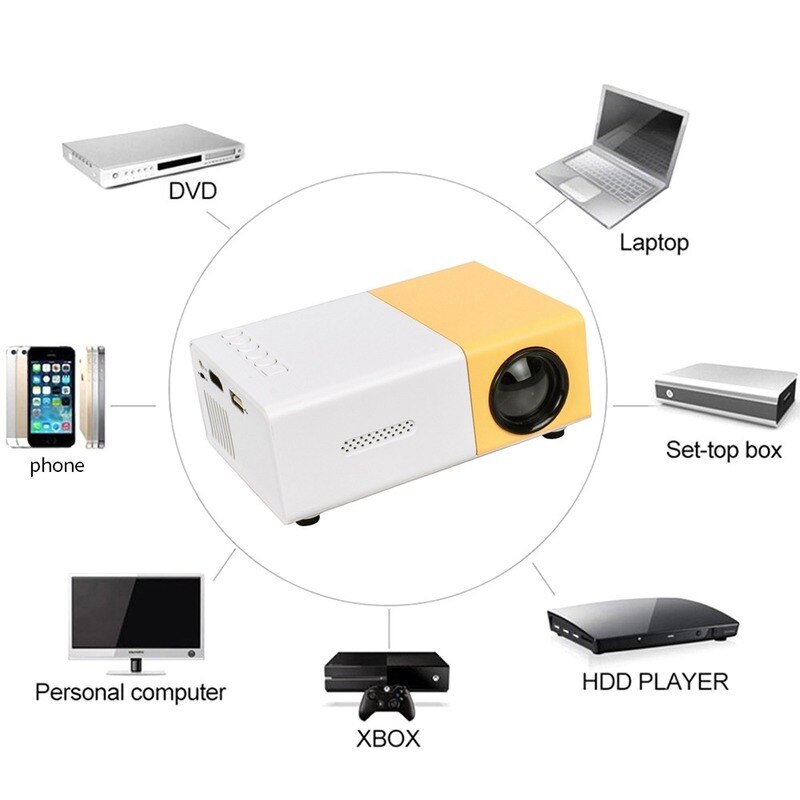 Wireless connection to mobile phone micro projector Audio Portable Projector mini projector for smartphone Home Media