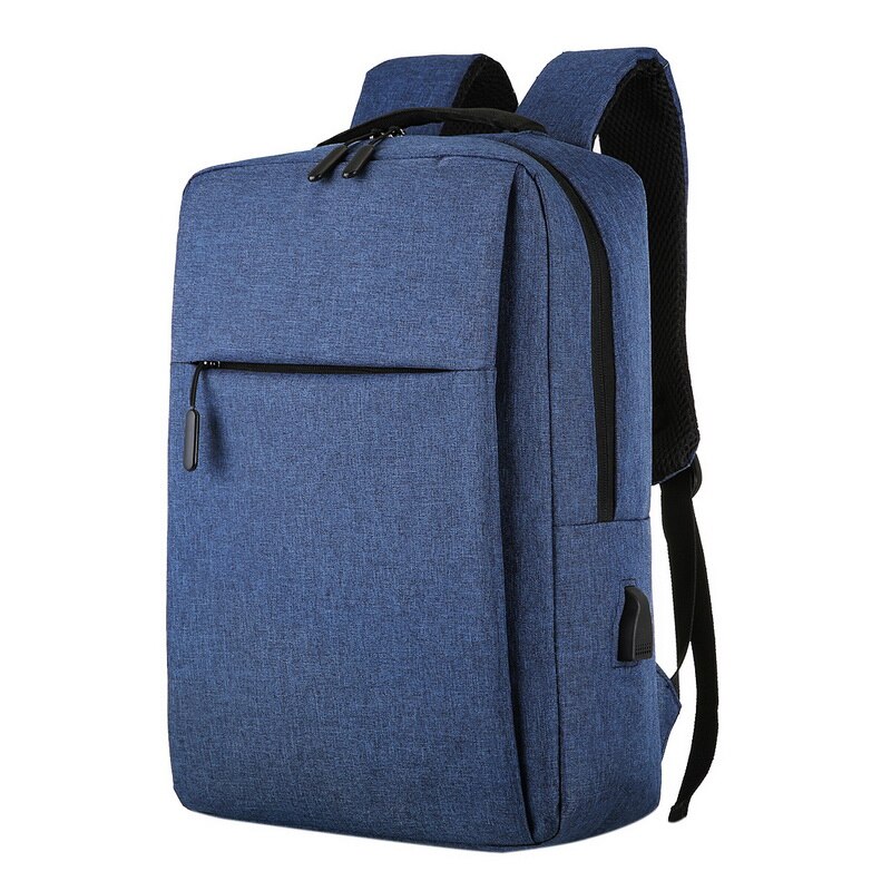 Official Backpack For 15.6 Inch Laptop USB School Bag Rucksack Men Backbag Travel Daypack Male Backpack Mochila: Blue