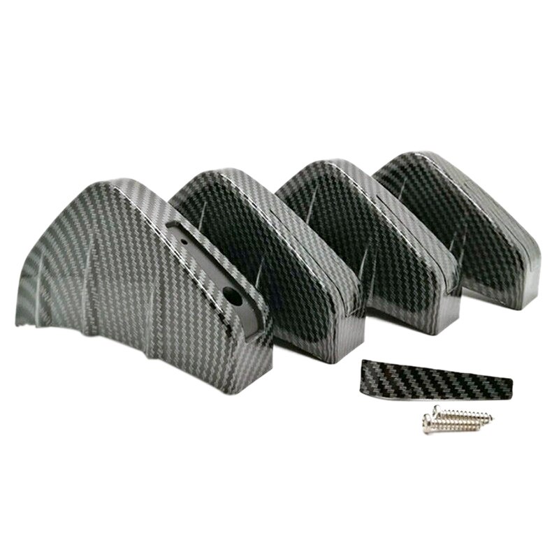 Difusor de parachoques inferior trasero Universal para coche, alerón de aleta, divisor de alerón, estilo de carbono, 4 Uds.