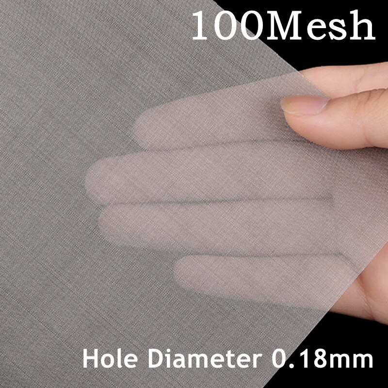 6-400 mesh 304 Stainless Steel Water Filter Mesh Kitchen Tools Food Coffee Wine Screen Filter Wire Net Fabric Screening Strainer: 100Mesh 0.18mm