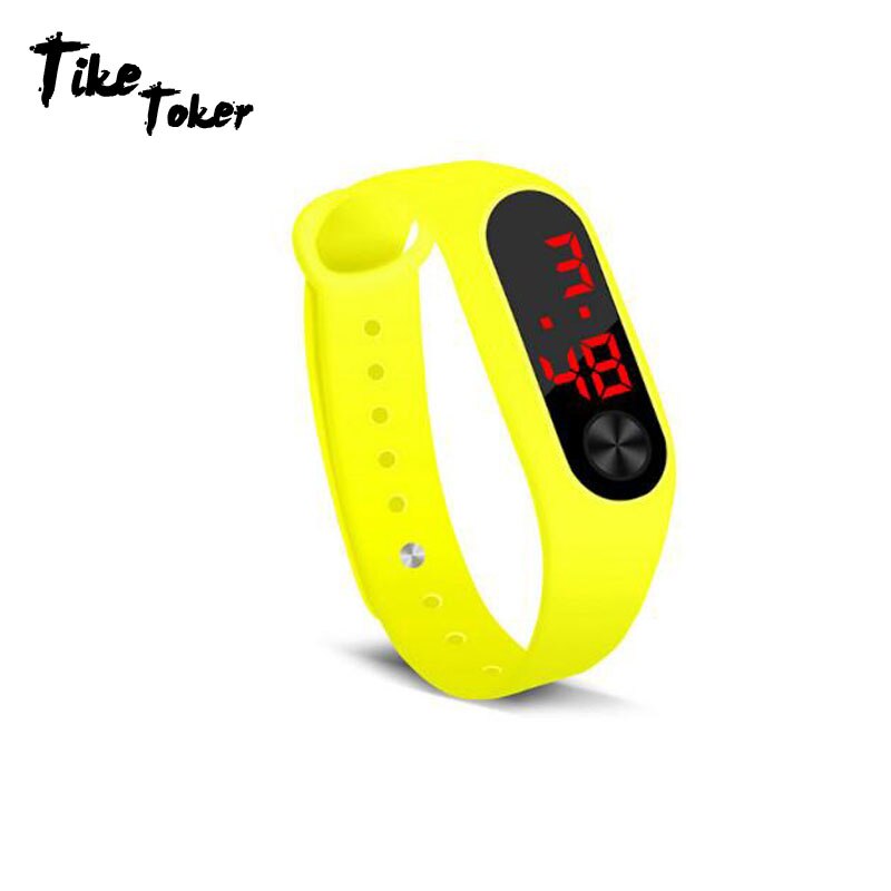 Sport Mannen Vrouwen Digitale Armband Horloges Man Dames Fitness LED Polsband Horloge Jongens Meisjes Casual Elektronische Klok Relogio Saati: yellow