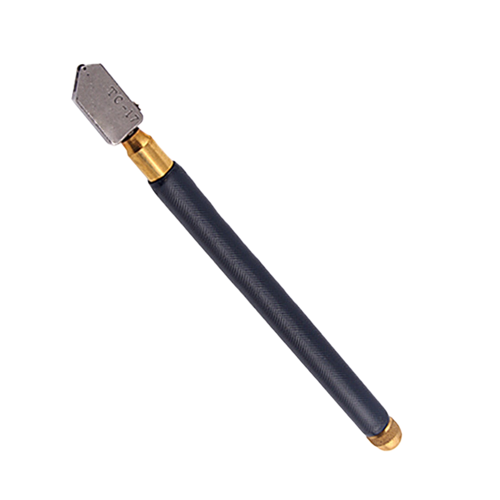 TOYO TC-17 Oil Glass Cutter Metal Handle Diamond Straight Head Cutting Tool Black