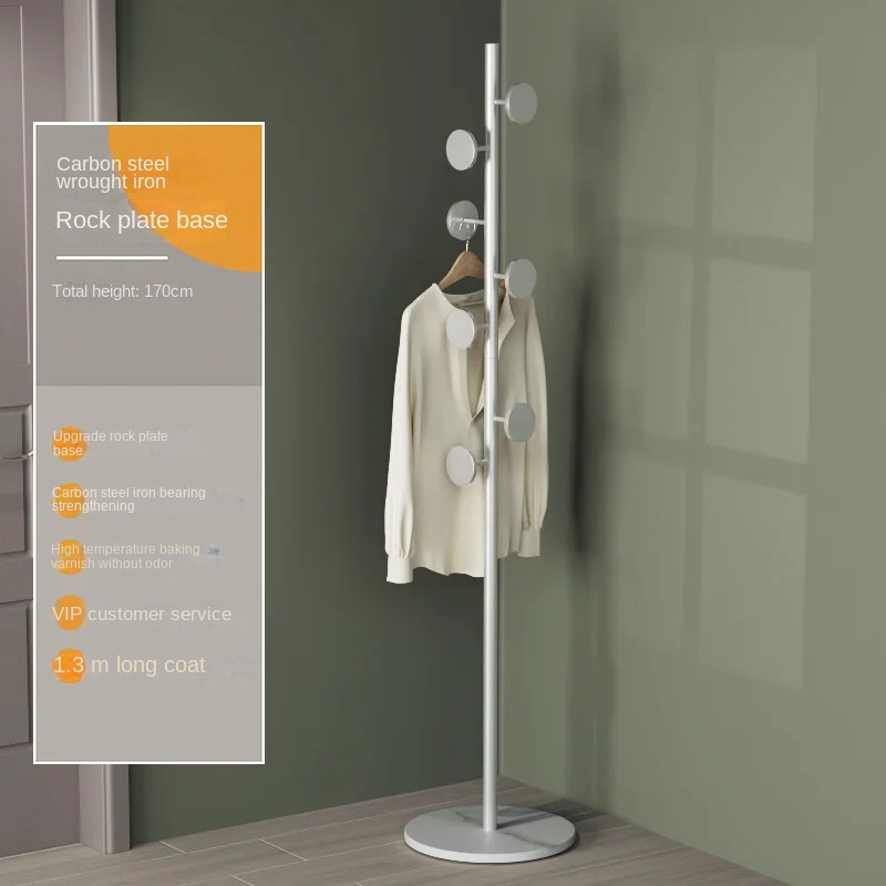 Luxe Kapstok Vloer Staande Kleerhanger 7 Haken Multifunctionele Opberghoed Organizer Handtassen Woonaccessoires Boom Hanger: Goud