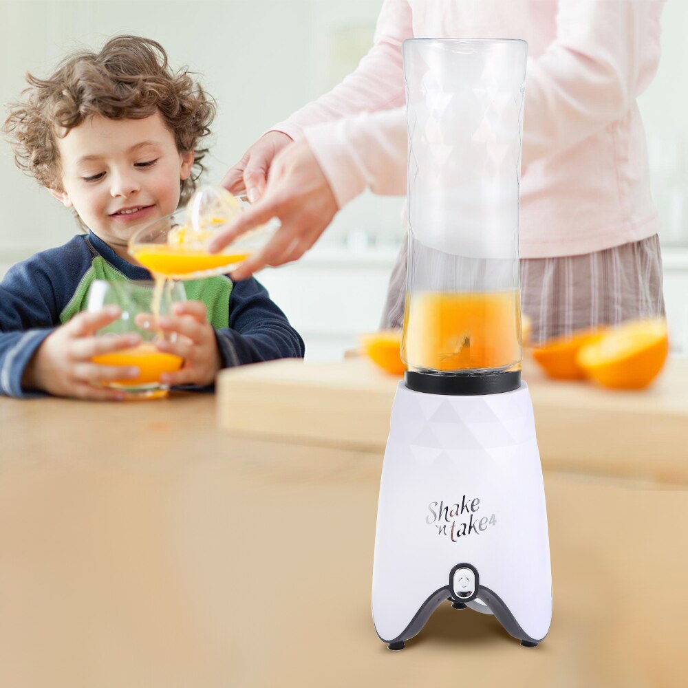 3in1 500ML Electric Fruit Juicer Machine Mini Portable Shake Juice Juicer Maker Bottle Squeezers EU Plug with Glass/Plastic Cups