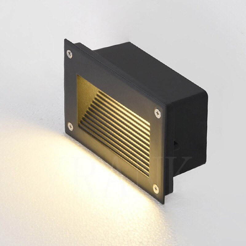Lámpara LED de pared para escaleras, luz empotrada de 3W, para jardín, empotrada, para pasillo, AC85-265V, Villa, esquina, impermeable