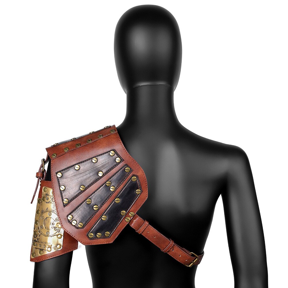Brassard de Steampunk en cuir PU, gaine d'armure Vintage, Corset Cosplay, accessoires de Costume