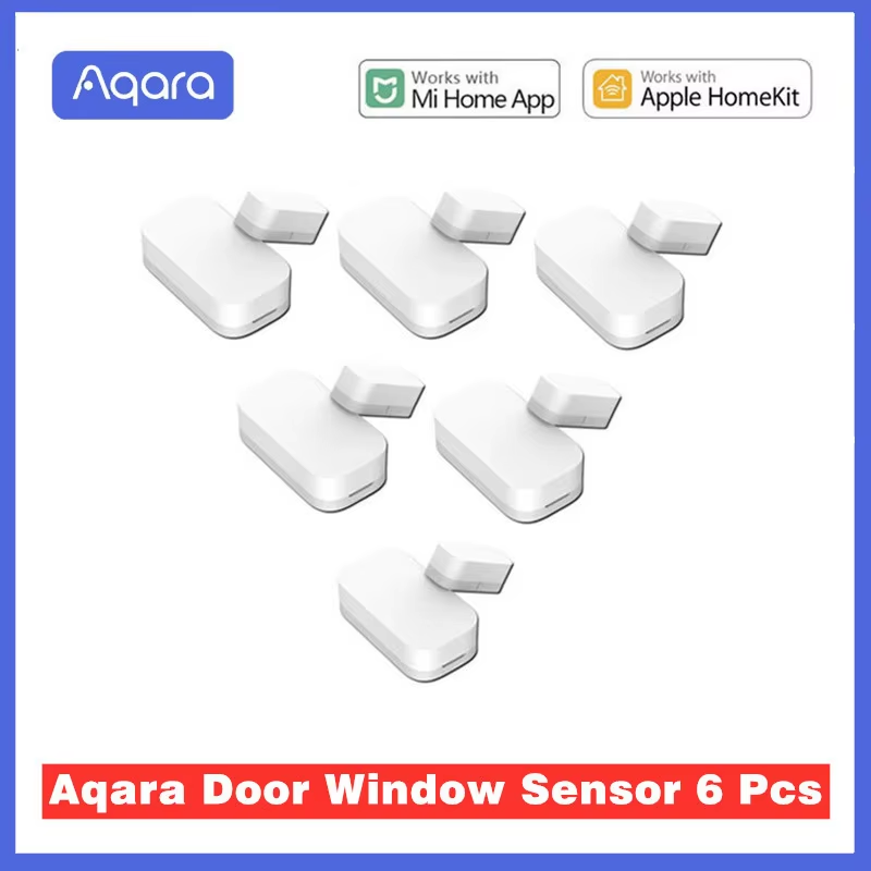 Aqara-Sensor de puerta y ventana Zigbee, conexión inalámbrica, Mini Sensor de puerta que funciona con la aplicación Mi Home para Xiaomi Smart Home: Azul oscuro