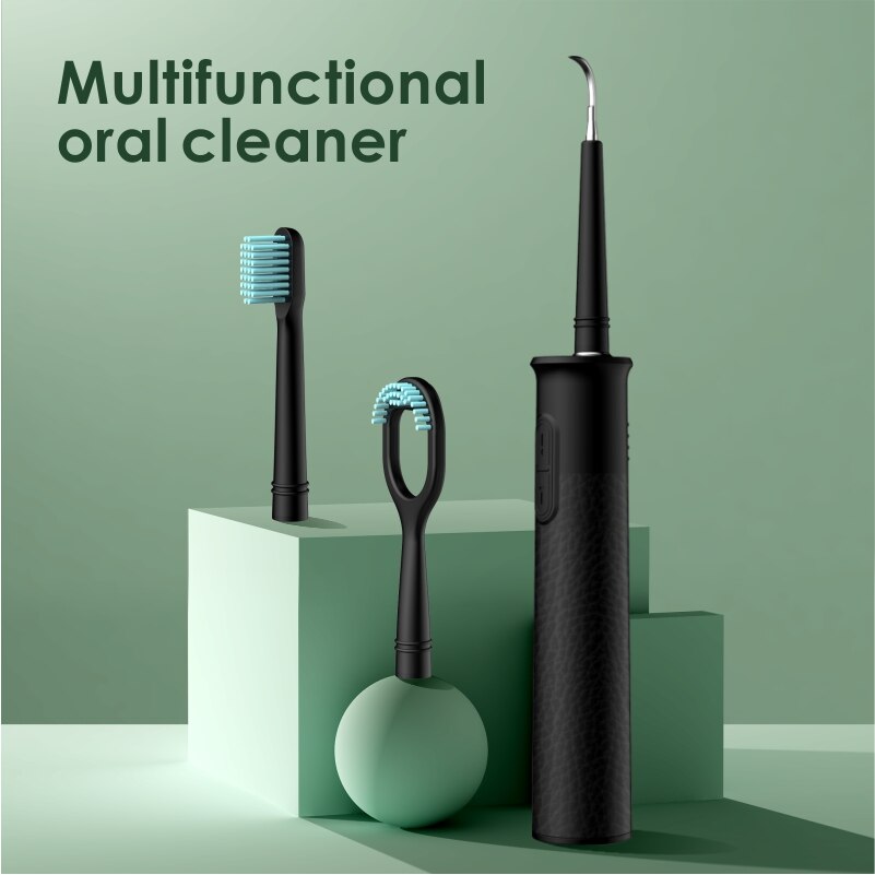 Frequency Sonic Vibration Oral Tongue Coat Cleaning Dental Scaler Toothbrush Ultrasonic Teeth Whitening Calculus Removal Device