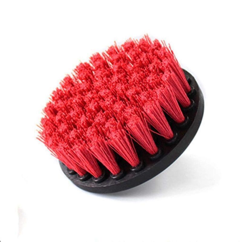 4In 4 Piece Soft, Medium and Stiff Power Scrubbing Brush Drill Attachment for Cleaning Showers, Tubs, Bathrooms, Tile, Grout, Ca