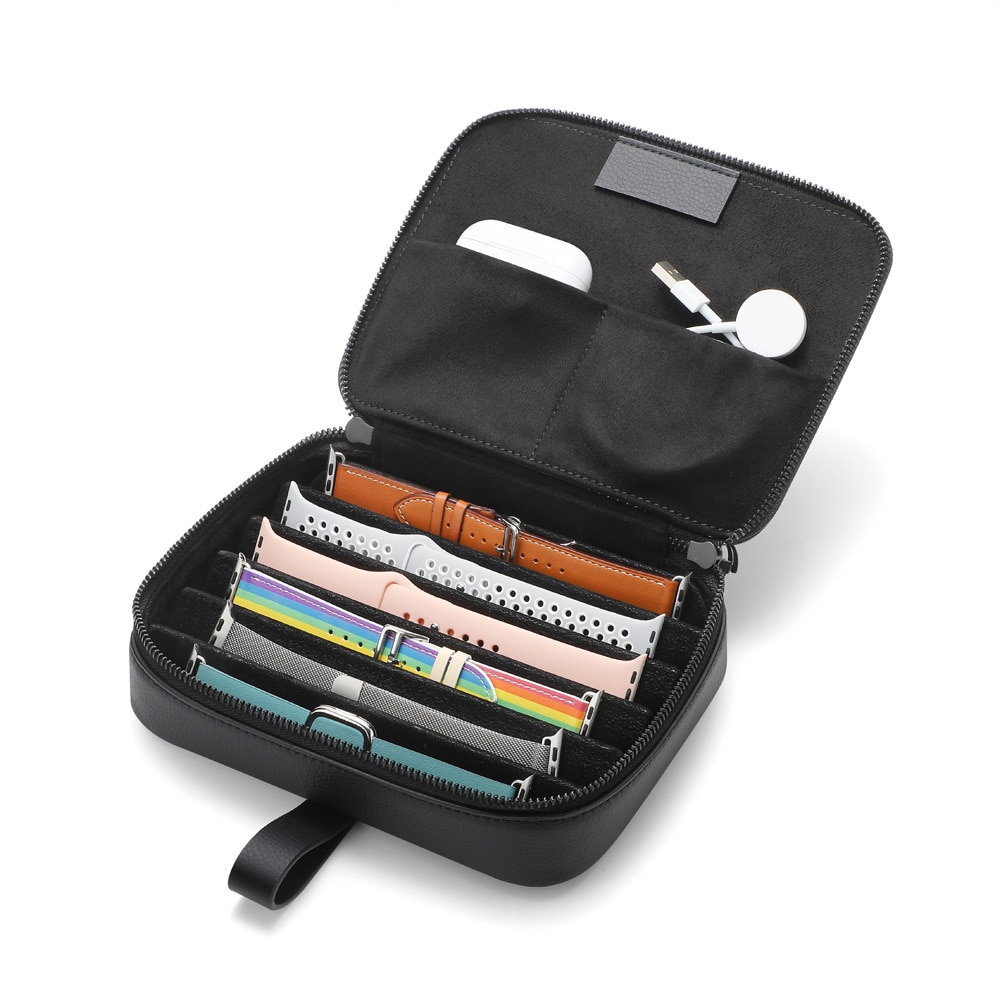 Boîte de rangement de bracelet de montre de luxe pour Apple Watch, sac d&#39;emballage de bracelet de montre, accessoires organisateur de voyage Portable, étui de rangement