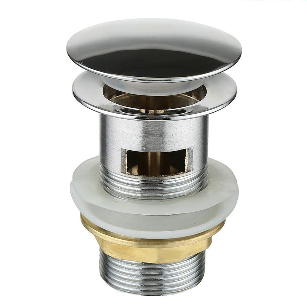 1pcs Bathroom Sink Drain Stopper Sink Tap Push Button Pop up Waste Plug Slotted Drain