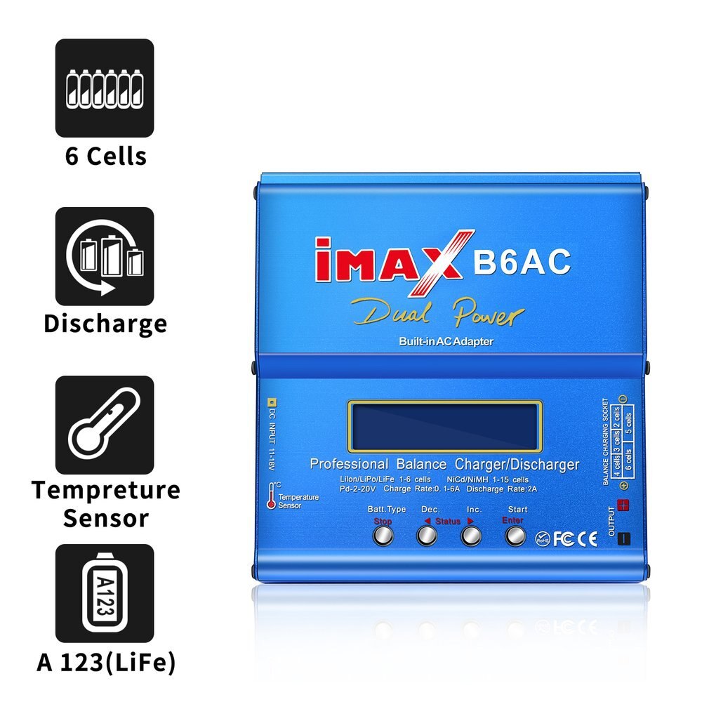 Heißer! IMAX B6 AC B6AC Lipo NiMH 3S/4S/5S RC Akku Balance Ladegerät + EU/US/UK/AU plug power liefern draht Neue: Default Title