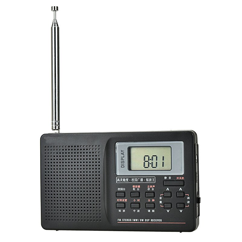 Radio digitale con sveglia funzione Timer per dormire Radio Stereo a batteria AM/FM/SW PUO88