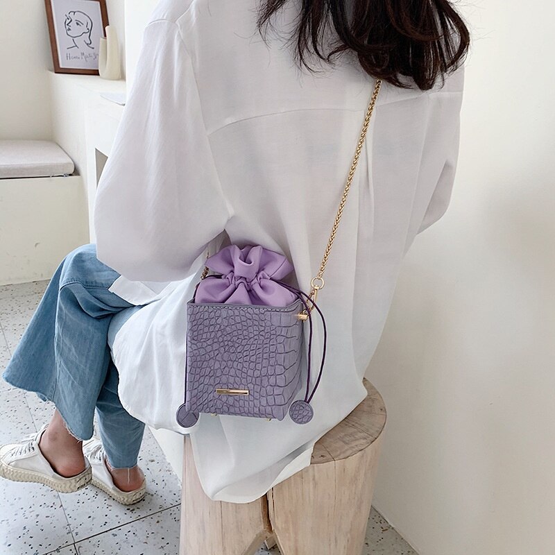 evening clutches and handbags crocodile pattern mini crossbody bag women with chain