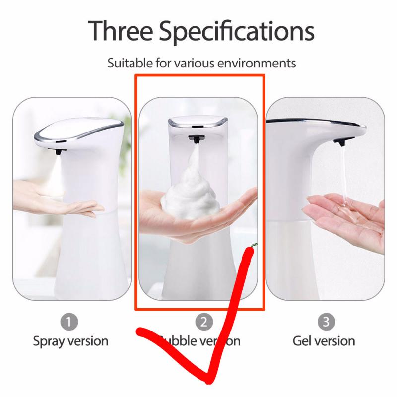 Dosificafor Soap Dispenser Desktop Bathroom Accessories Touchless Automatic Gel Foam Sprayer Antiseptic Dispenser: foam type