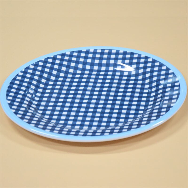 Assiette à fruits en mélamine 9 pouces, assiette à collation créative épaissie, plats à gâteau de Dessert, plateau à pâtisserie de Restaurant, vaisselle de cuisine: F