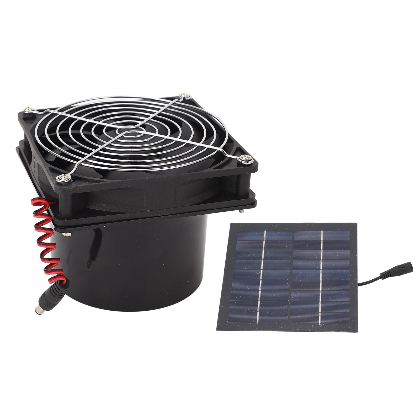 Zonneventilator Afzuigventilator op zonne-energie Efficiënte ventilatie voor warmteafvoer 50W zonnepaneelventilatorset 5-12V Mini-ventilator op zonne-energie