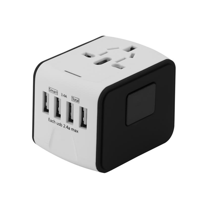 Plug Adaptor Travel Adapter Universal Power Adapter Charger For US UK Wall Electric Plugs Sockets Converter 4 Part USB Charger
