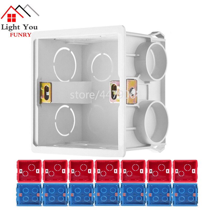 Socket Base Outfit Junction Box Surface Mount Bottom Box Wall Switch Socket Universal Installation box White