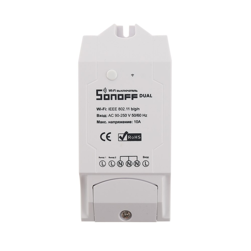 SONOFF TH10 / TH16 RF Basic Pow Dual, Wifi inteligente interruptor inteligente WiFi en casa módulo inalámbrico automatización, trabajar con Alexa Google: DUAL