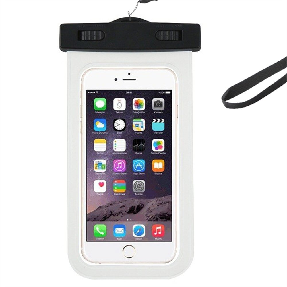 Sigillato Universale sacchetto Impermeabile Subacquea del Sacchetto del telefono per il iphone 5 6 7 8 X Samsung Xiaomi 5 s 6 Huawei per il iphone 6 6 s 7 8 caso: White