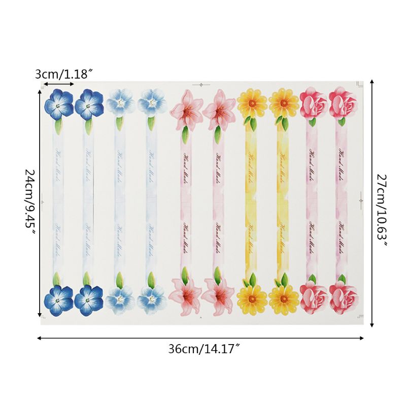 100x Flower Egg Yolk Crisp Pastry Seal Sticker Strip Mooncake Package Box Decor