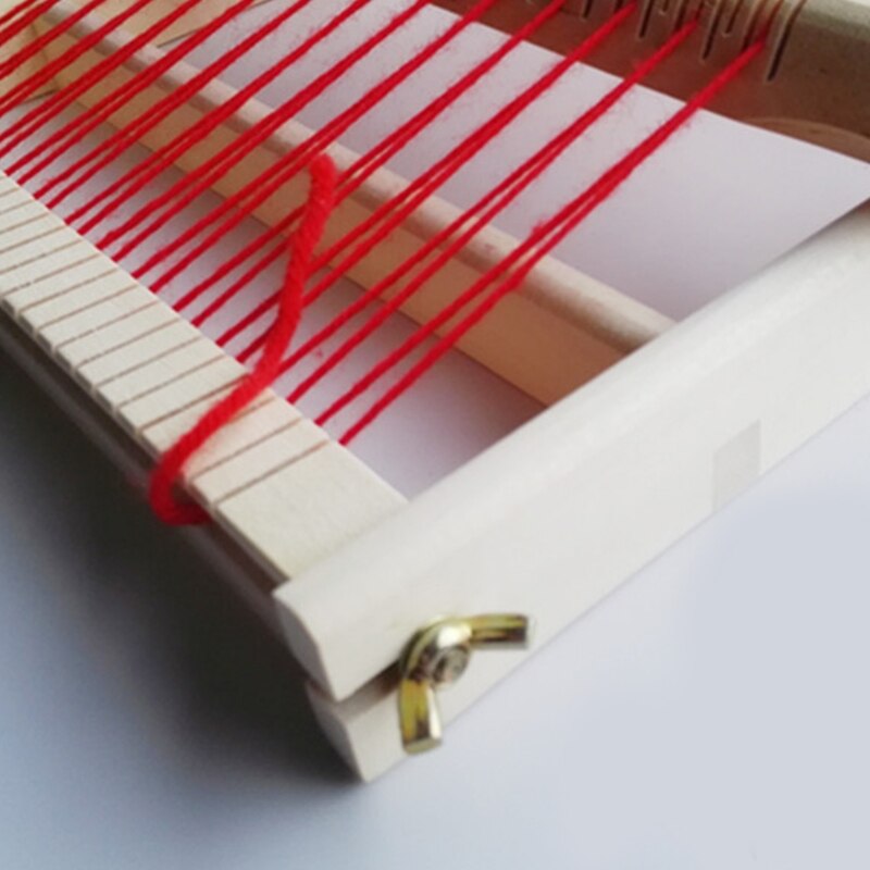 Mini Kids Houten Weefgetouw Kit Speelgoed Handheld Breien Machine Meisjes Handgemaakte Diy Geweven Set Voor Kids Kinderen L4MC