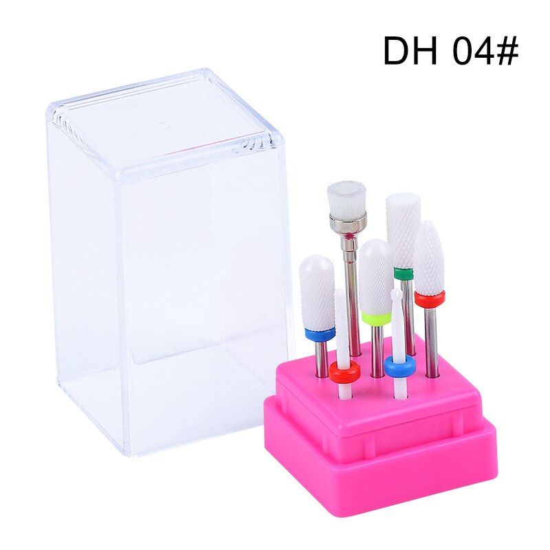 Broca de taladro de uñas de carburo de cerámica de diamante rotar brocas de fresado de uñas para manicura pedicura herramienta de máquina de taladro eléctrico: DH04