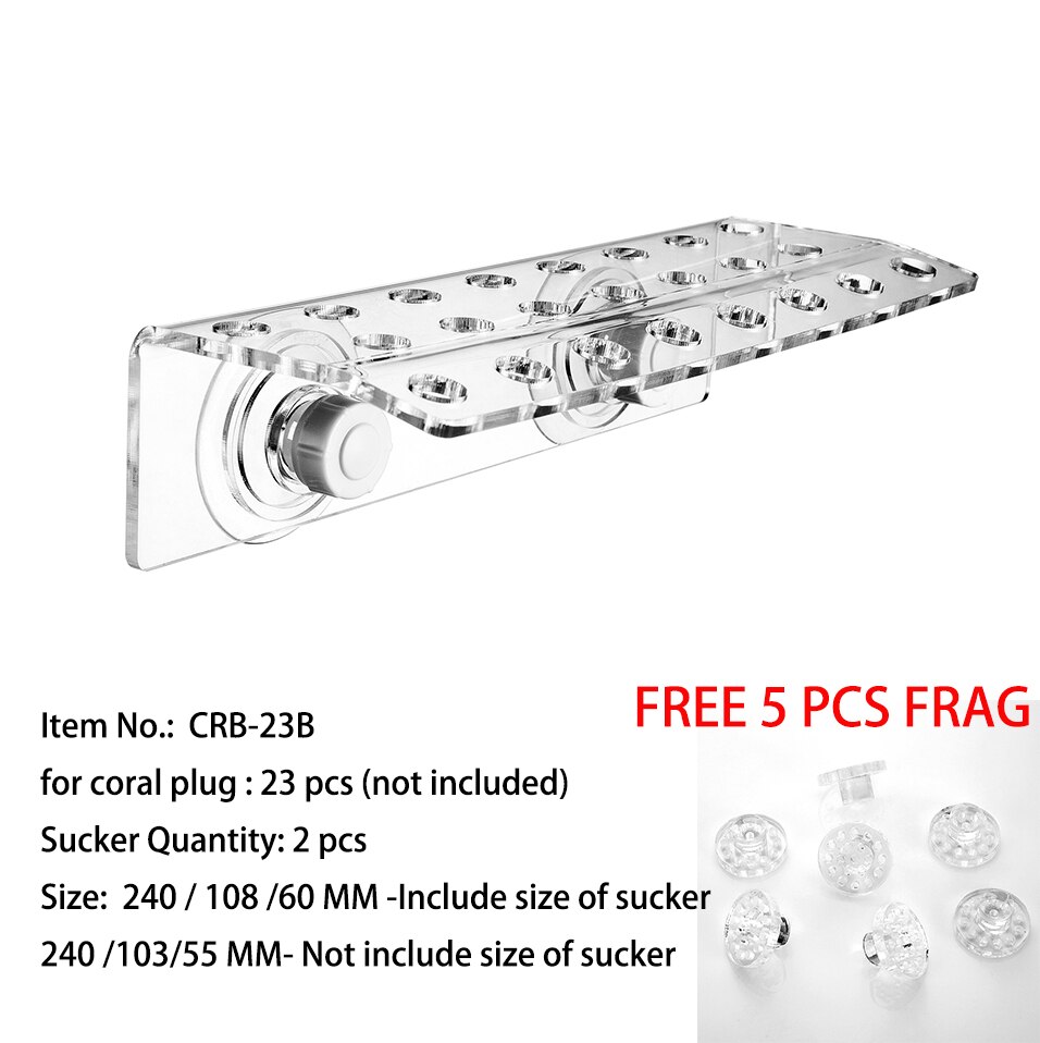 Marine Sources Aquarium Clear Acrylic Coral Frag Plugs Rack Holder SPS Coral Support Seawater Fish Tank Accessories: CRB-23B
