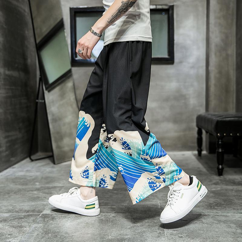 4xl 5xl loose fit plus size breda ben byxor japansk streetwear dragsko joggingbyxor hiphop lättviktsbyxor herr sommarbyxor