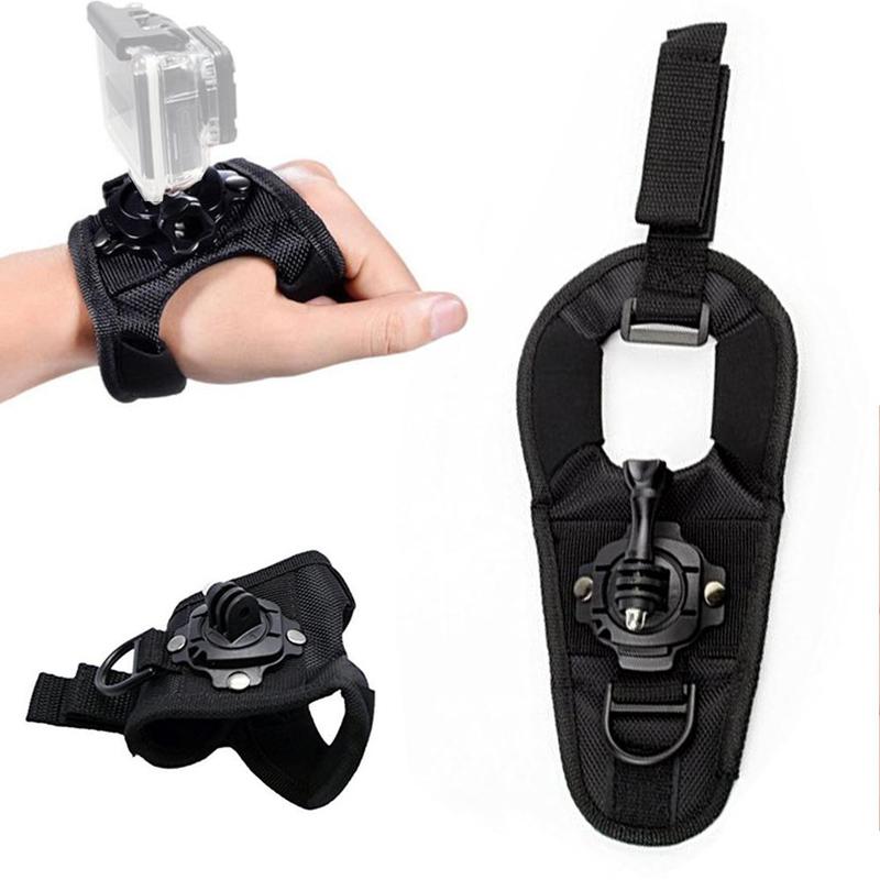 Sangle de poignet 360 degrés pour gopro hero grip, sangle de poignet, sangle de fixation, ceinture, caméra, trépied à main, cuir