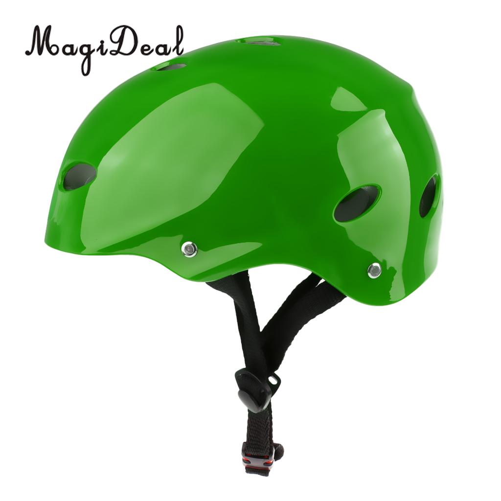 MagiDeal CE Approvato Acqua Sicurezza e prevenzione nello sport Casco Wakeboard Kayak Canoa Barca Deriva Surf Skateboard di Protezione In Bicicletta Cappello di S M L: M Green