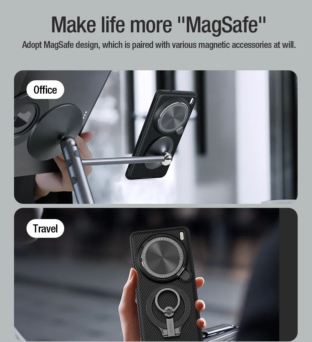 NILLKIN voor Vivo X200 Ultra / X200 Pro / X200 Pro mini 5G case Magnetische Magsafe Opladen Adapt Lens camera Bescherming Achterkant