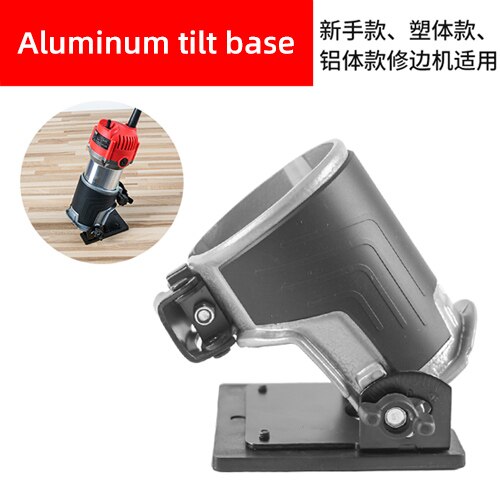 Aluminum Alloy Trimmer Base Dust Cover Board Inclined Board For Woodworking Slotting Machine Vacuum Cleaner Offset Base: Set 1