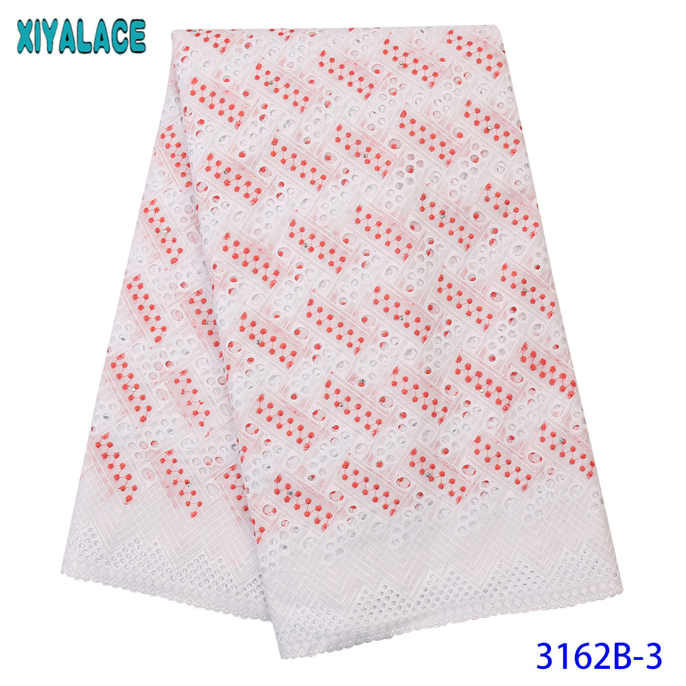 Swiss Lace Fabric Swiss Voile Lace Dry Cotton Lace Fabrics with Stones Holes for Dresses KS3162B