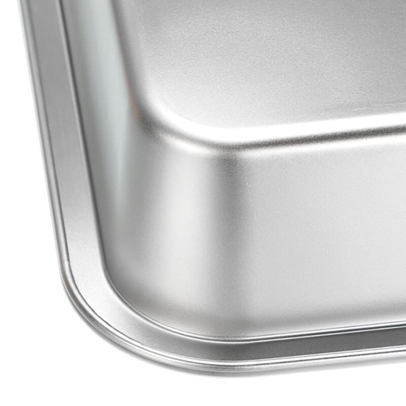 H4GD Stainless Steel Litter Pan Never Absorbs Odor No Residue Build Up Rust Resistant Easy Cleaning Litter Box 4" High