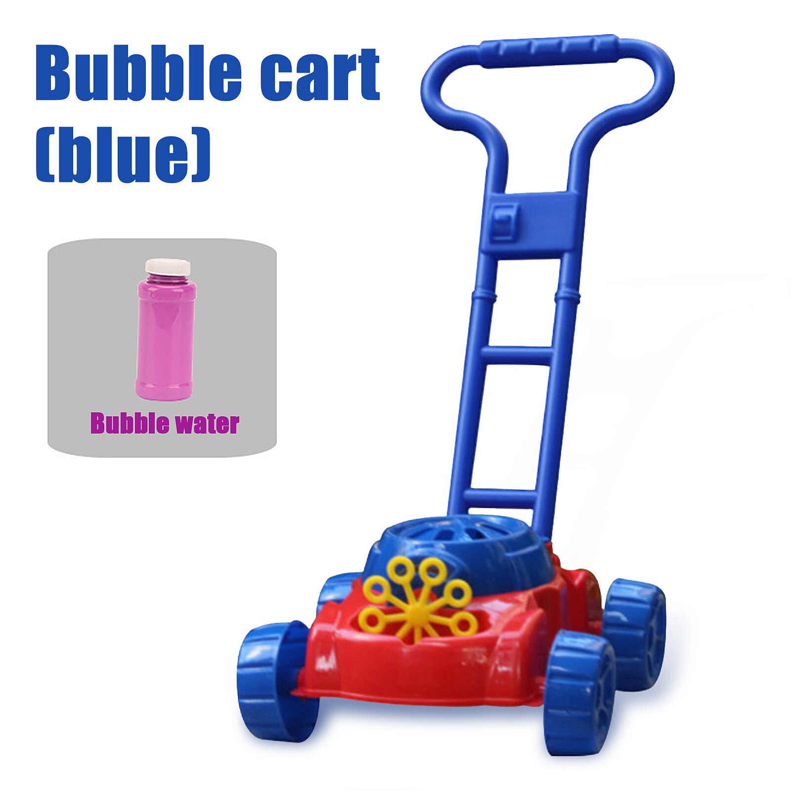 Outdoor Speelgoed Bubble Machine Speelgoed Voor Jongens Meisjes, bubble Grasmaaier Met 118Ml Bubble Oplossing Kinderen Speelgoed Zeepbel Trolley