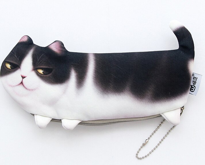 Novedad estuche para lápices con forma de gato, bolsa organizadora para almacenamiento para niños, Escolar, Escolar, premio de estudiante Escolar: 2