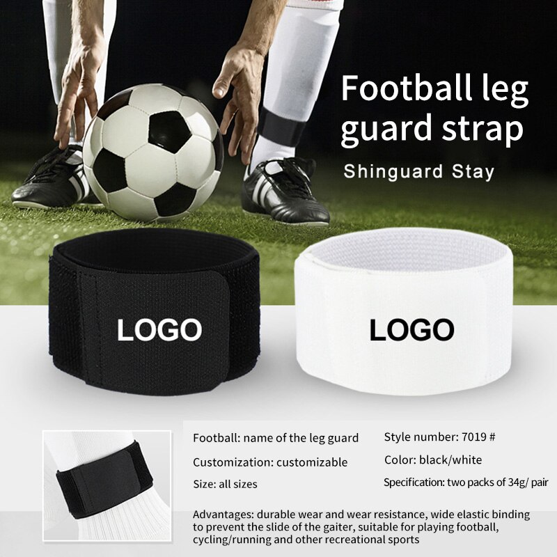 1Pair Soccer Shin Guard Stay Fixed Bandage Tape Shin Pads Prevent Off Adjustable Elastic Sports Bandage Sport Accessories